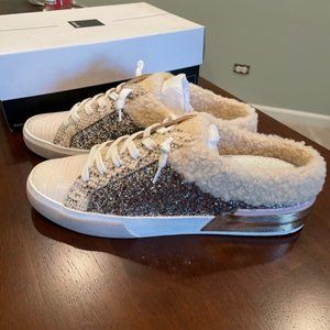 ZETA PLUSH SNEAKERS SILVER MULTI GLITTER